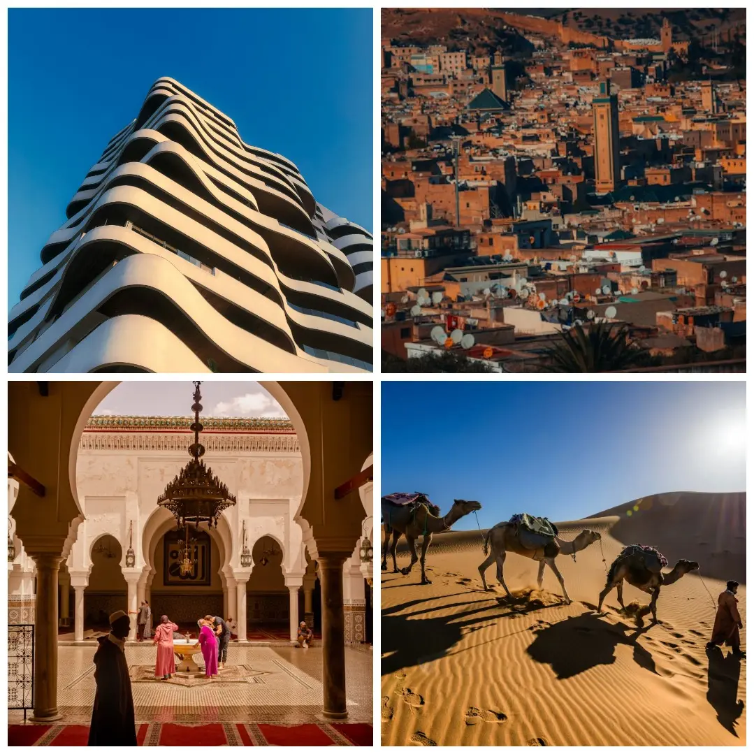 Aerial view of Moroccan cities for expats