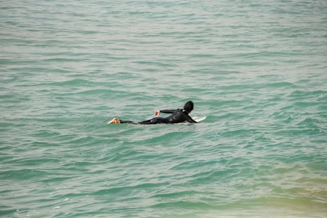 Surfer riding a wave at Taghazout Morocco